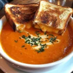 Creamy Tomato Basil Soup with Grilled Cheese Dippers