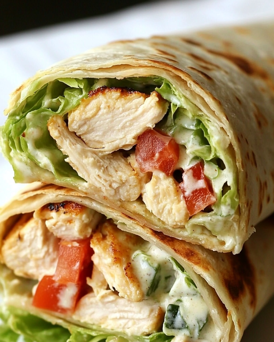 Zesty Chicken Caesar Wraps: Quick & Delicious
