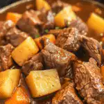 Searing beef chunks for slow-cooked beef stew