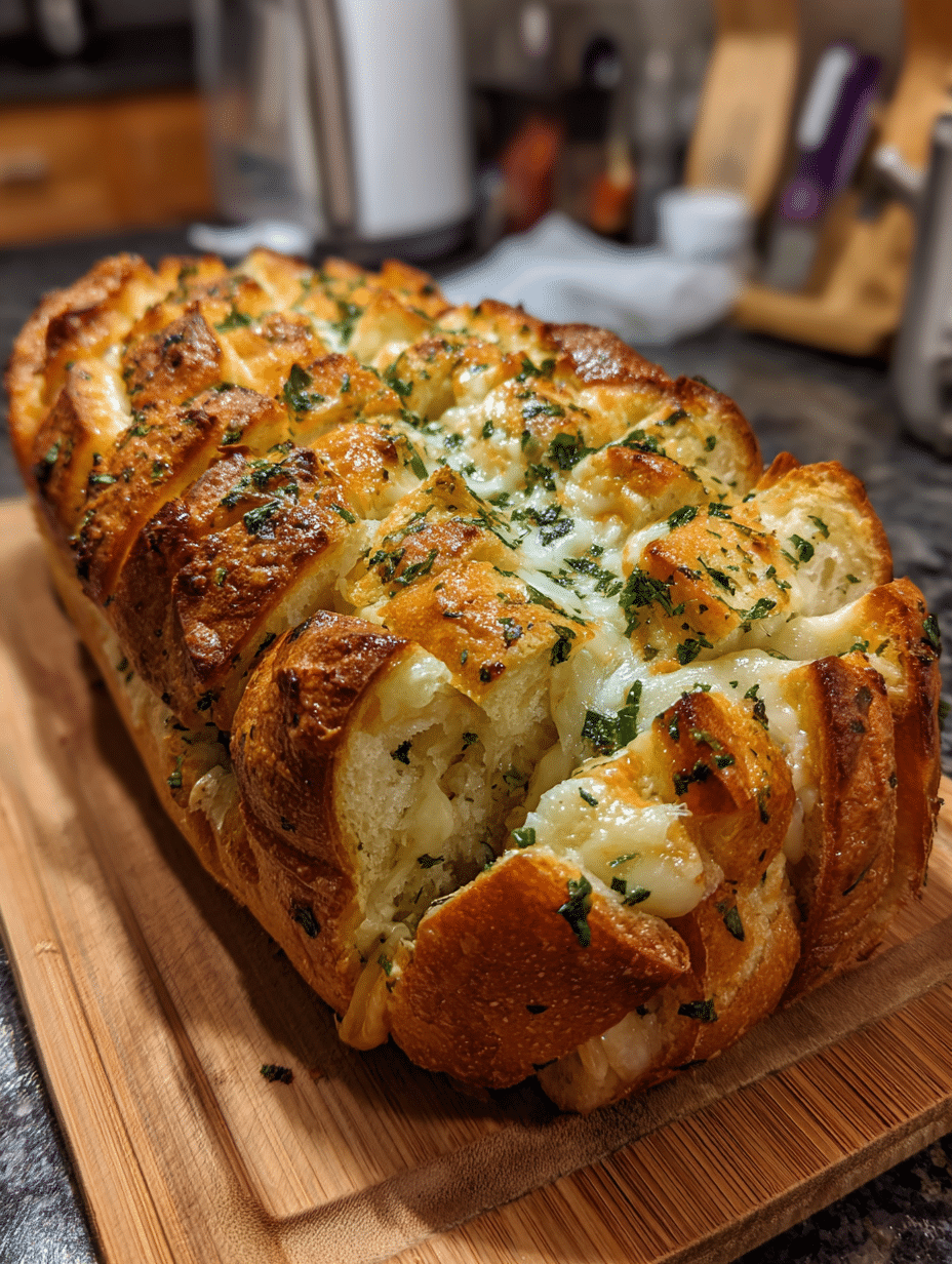 Sourdough Discard Garlic Pull-Apart Bread