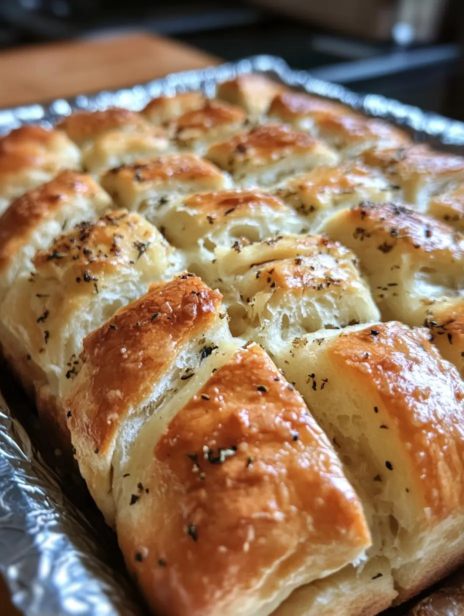 Sourdough Discard Garlic Pull-Apart Bread