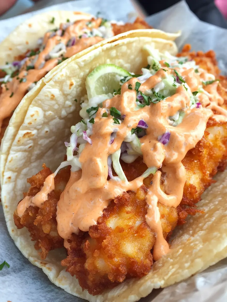 Crispy Sourdough Discard Fish Tacos