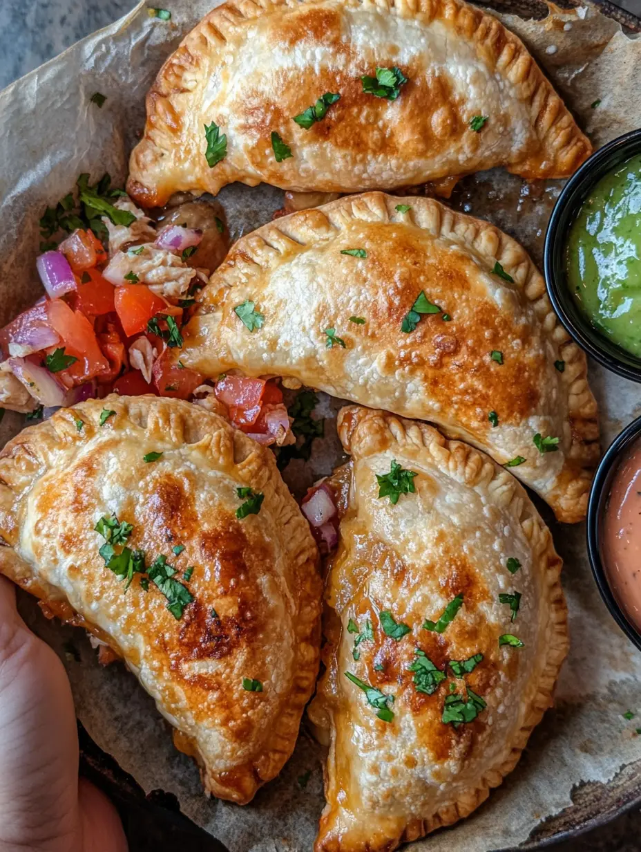 Sourdough Discard Chicken and Cheese Empanadas