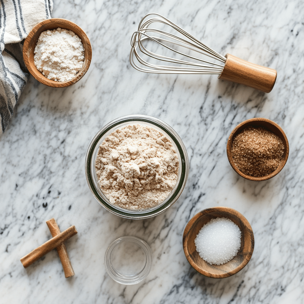 Ingredients for sourdough discard pretzels

