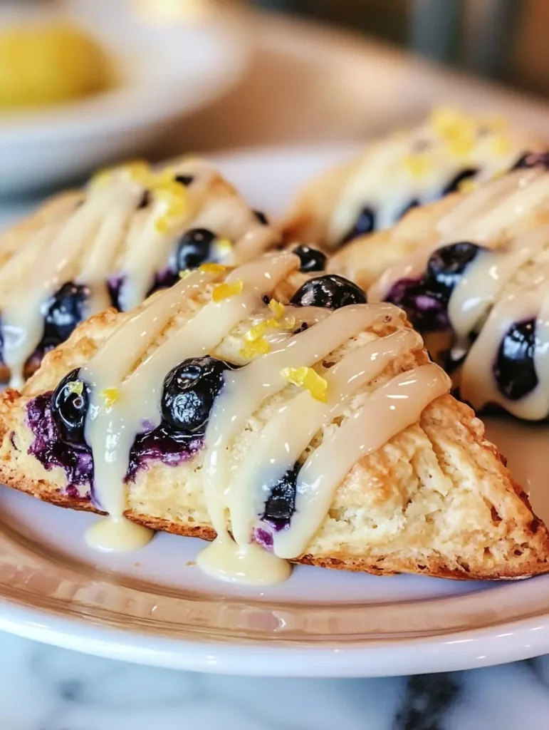 Blueberry-Lemon Sourdough Discard Scones