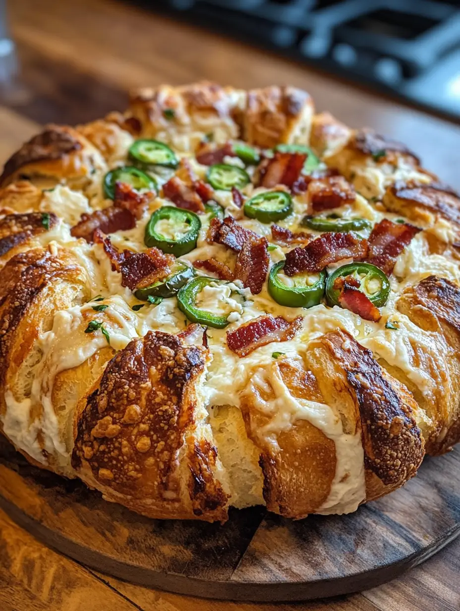 Sourdough Discard Jalapeño Popper Bread Bowl