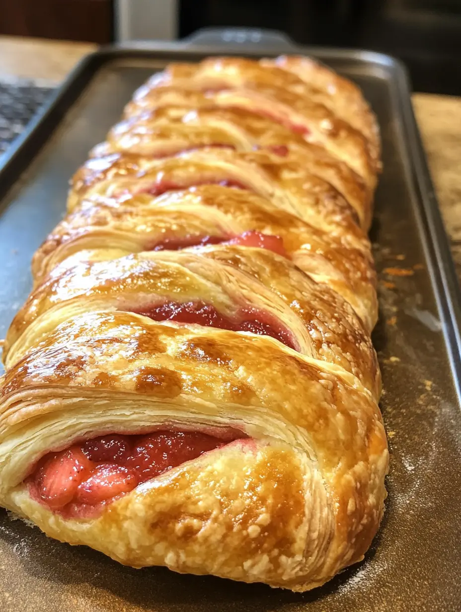 Sourdough Discard Strawberry-Rhubarb Cream Cheese Braid Recipe
