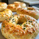 Cheesy Chive Sourdough Discard Bagels