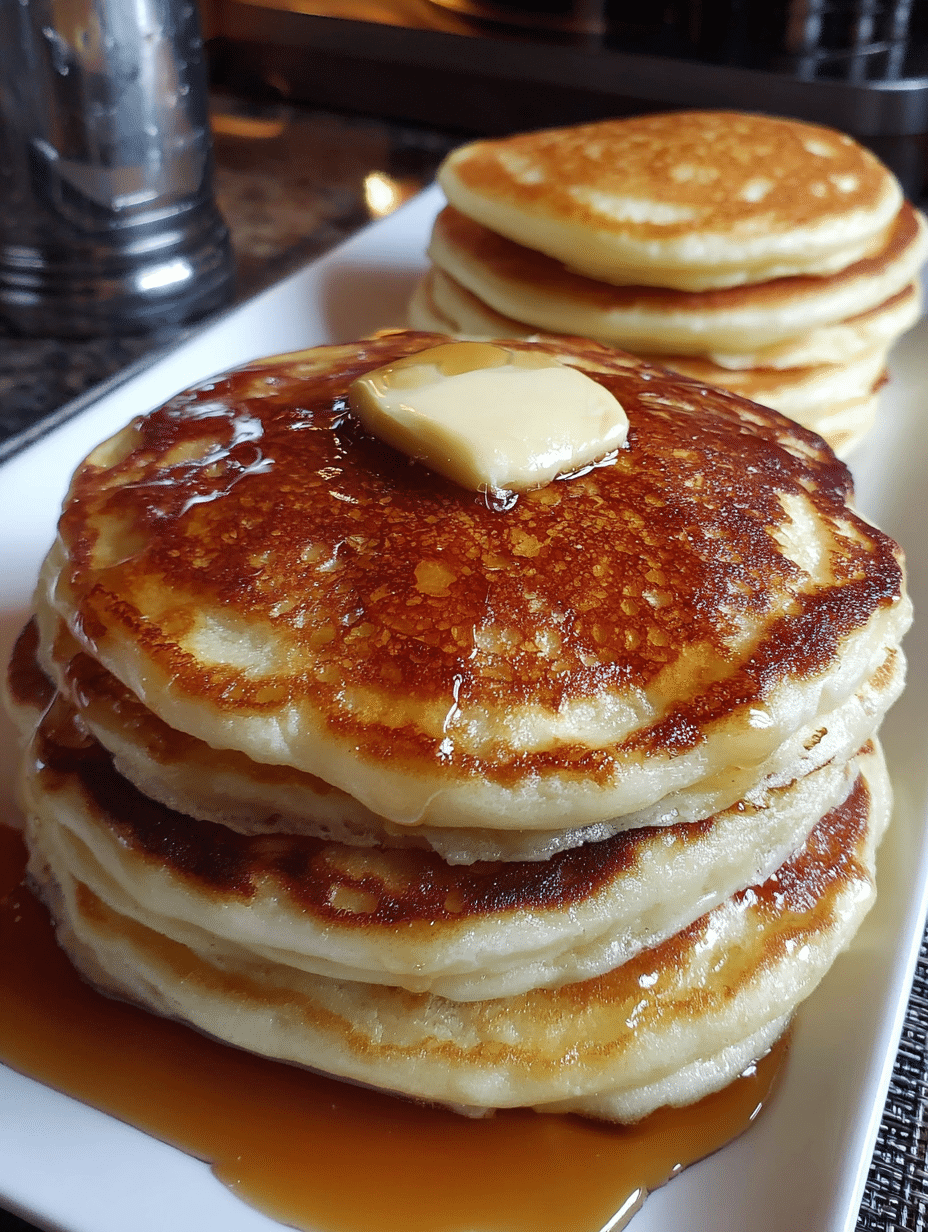 classic sourdough pancakes with maple syrup