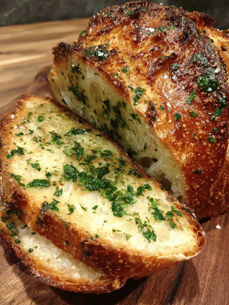 Garlic Herb Sourdough Bread