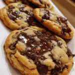 sourdough chocolate chip cookies with melty chunks and sea salt