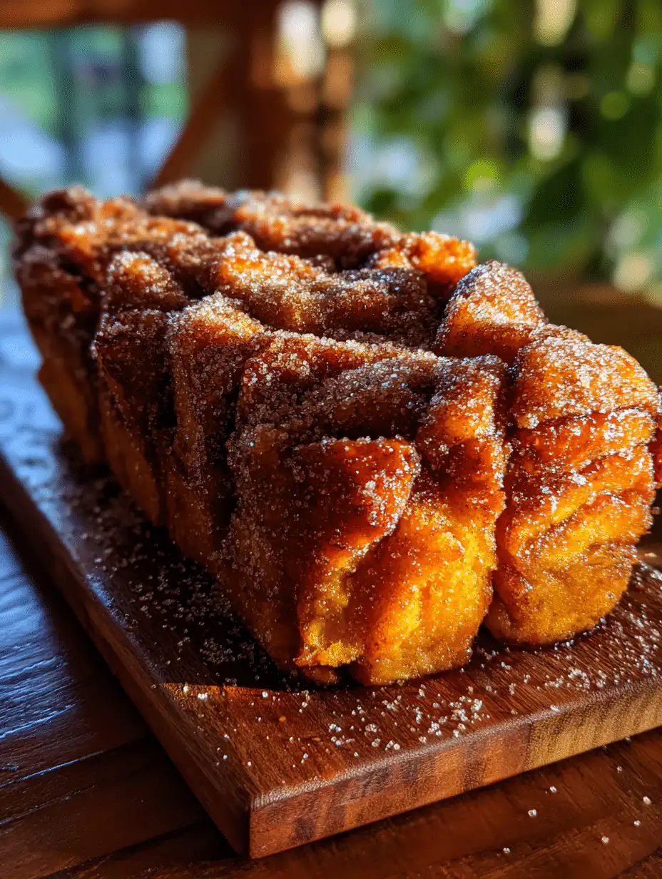 Gooey Pull Apart Pumpkin Cinnamon Bread