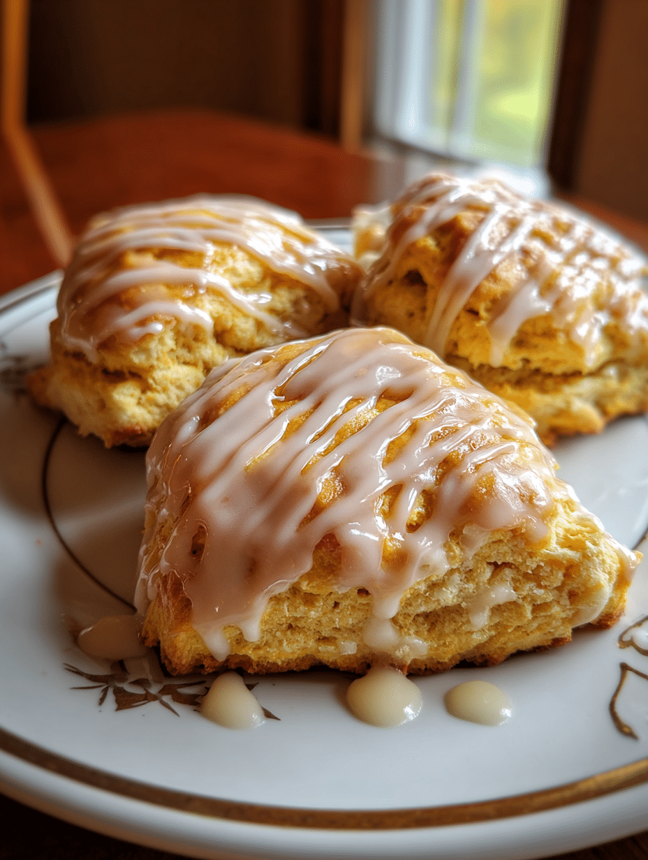 pumpkin-sourdough-scones pumpkin sourdough scones with maple glaze