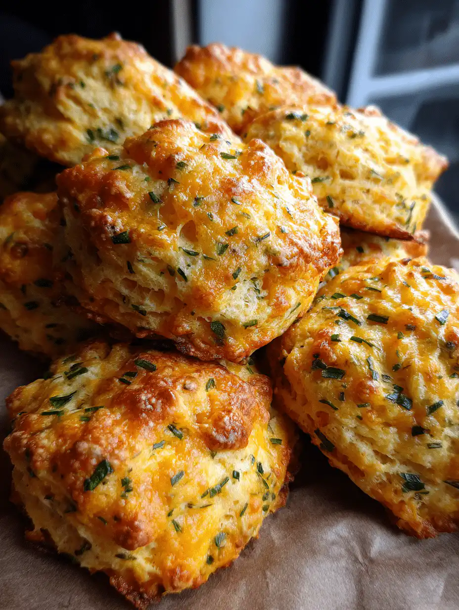 Sourdough Discard Herb Biscuits with Cheddar & Chives