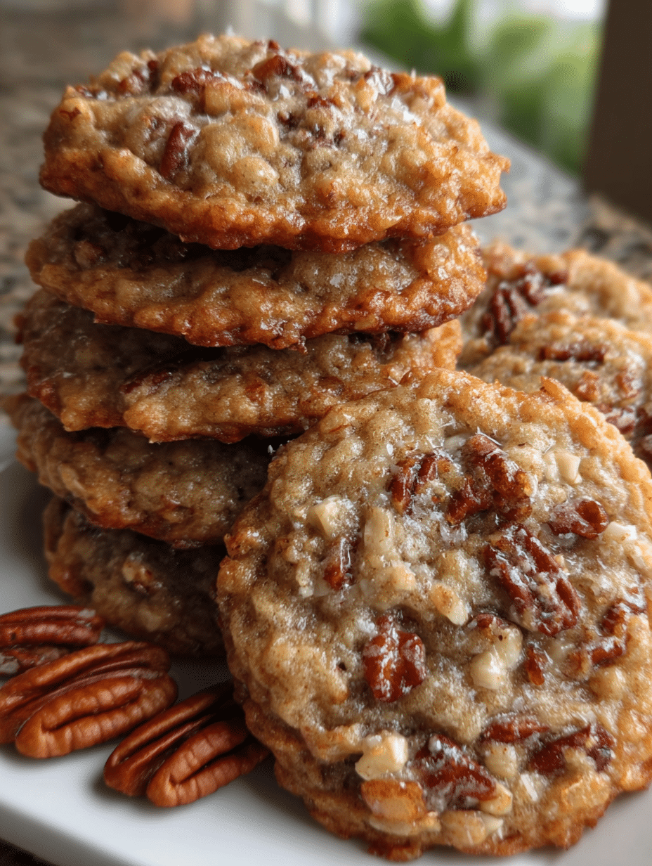 Sourdough Pecan Pie Oatmeal Cookies