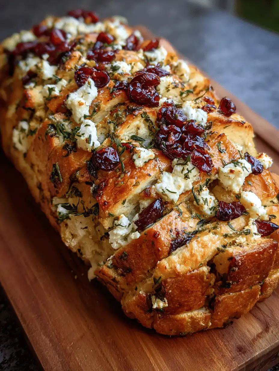 Cranberry Feta Sourdough Pull-Apart Bread