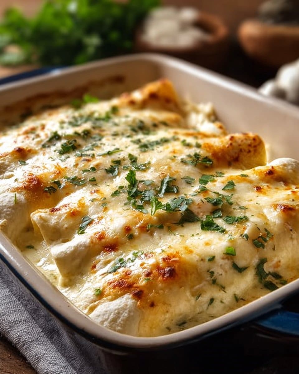 Creamy White Chicken Enchiladas