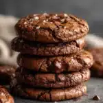 Sourdough brownie cookies on baking sheet
