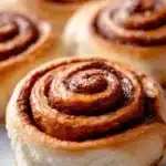 Fresh sourdough discard cinnamon rolls with glaze