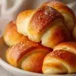 Sourdough discard crescent rolls on baking tray