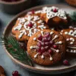 Sourdough gingerbread cookies decorated with icing