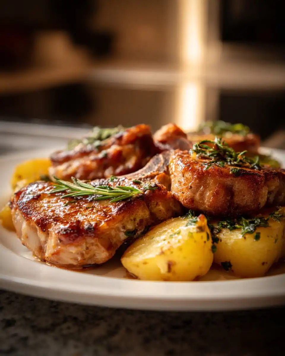 Smothered Pork Chop Scalloped Potato Casserole