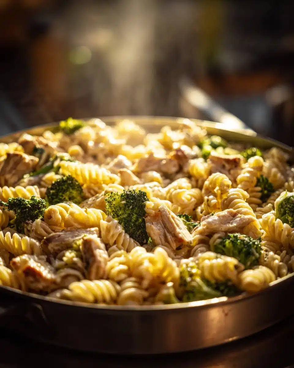 Creamy Rotisserie Chicken Broccoli Pasta