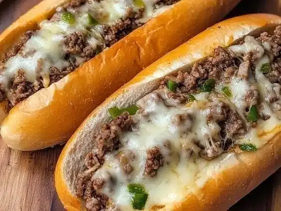 Ground Beef Philly Cheesesteaks