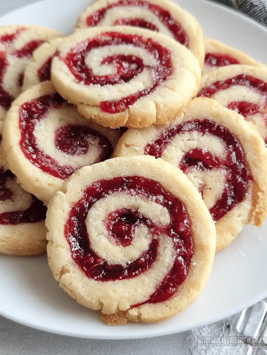 Raspberry Swirl Shortbread Cookies