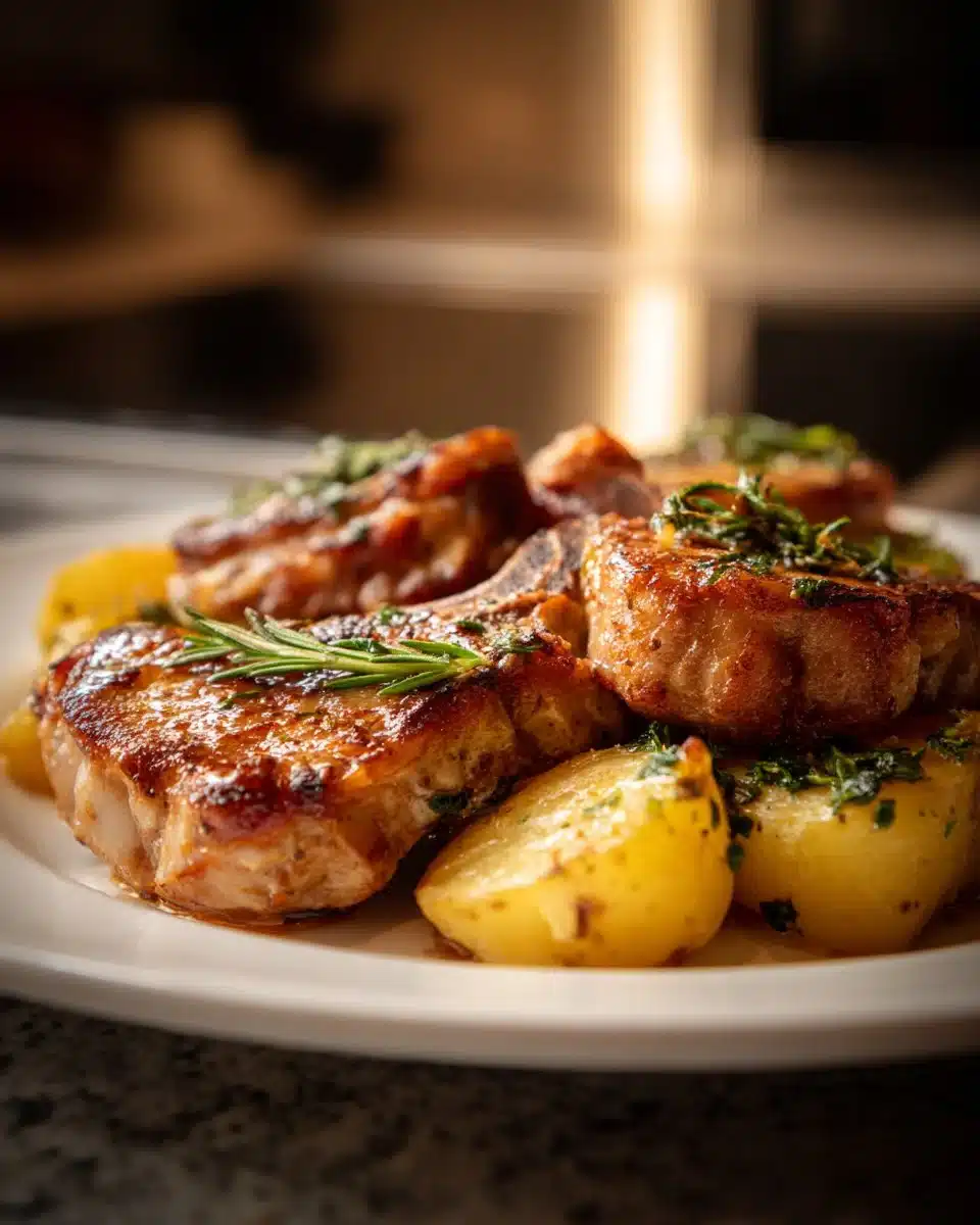 Smothered Pork Chop Scalloped Potato Casserole