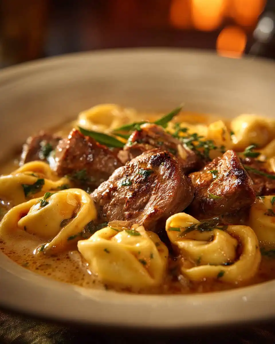 Cracked Garlic Steak Tortellini in Creamhouse Sauce Bliss