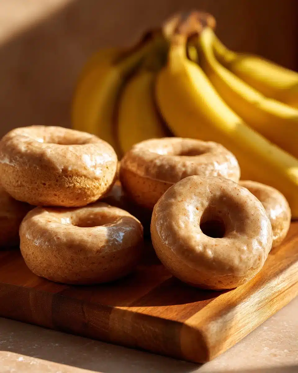 100 Calorie Banana Bread Donuts