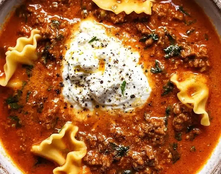 BEST EVER One-Pot Lasagna Soup Recipe!