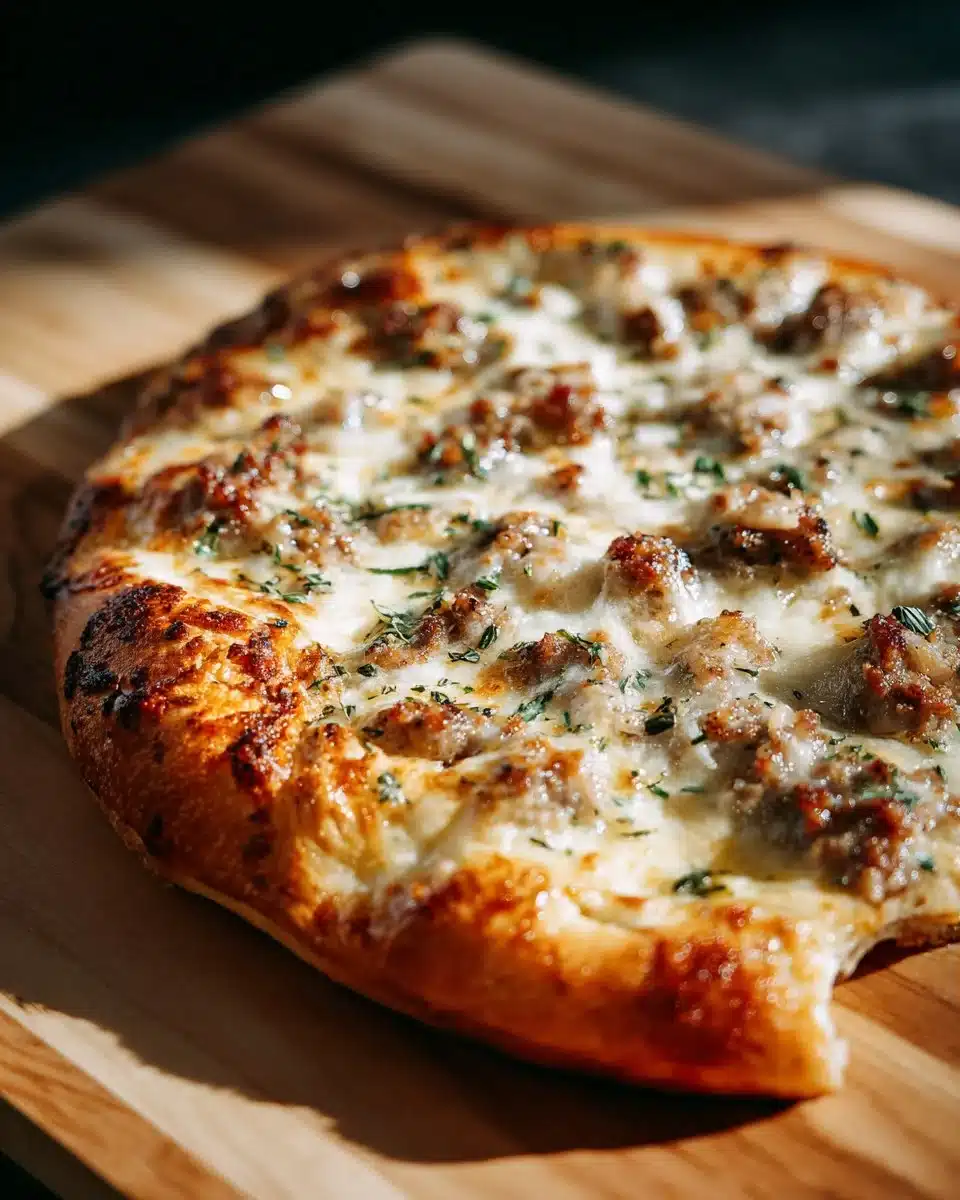 Breakfast Sausage Gravy Pizza