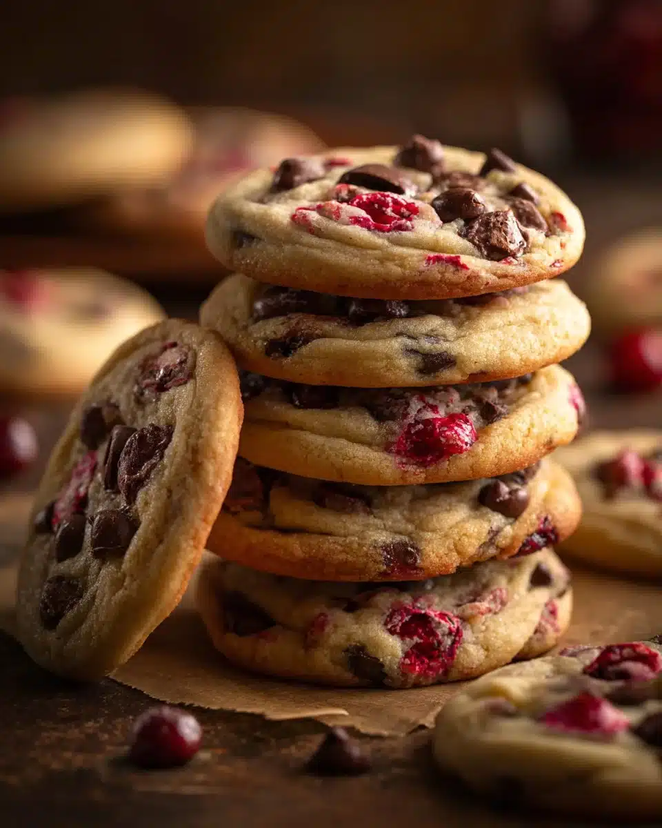 Cherry Chocolate Chip Cookies with Mocha Chips