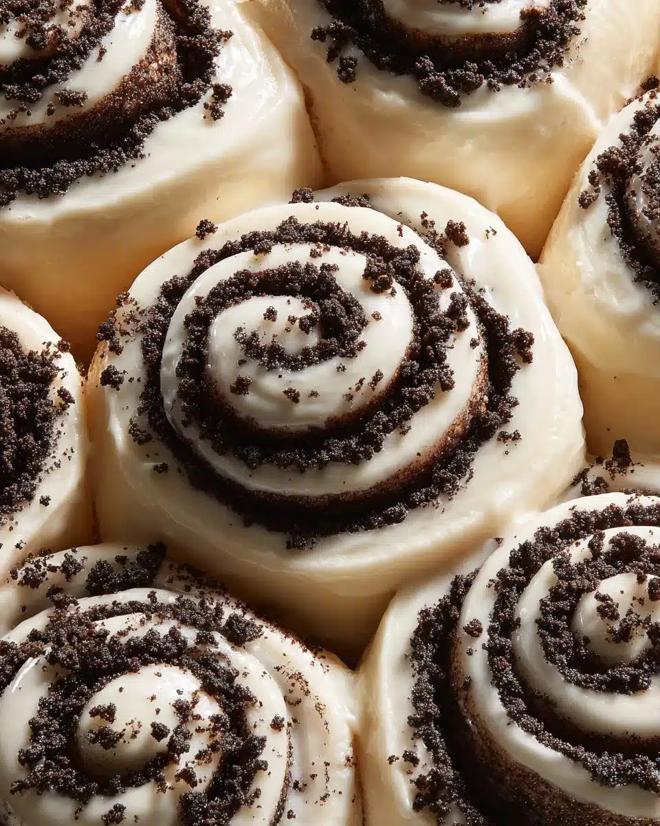 Cookies and Cream Cinnamon Rolls