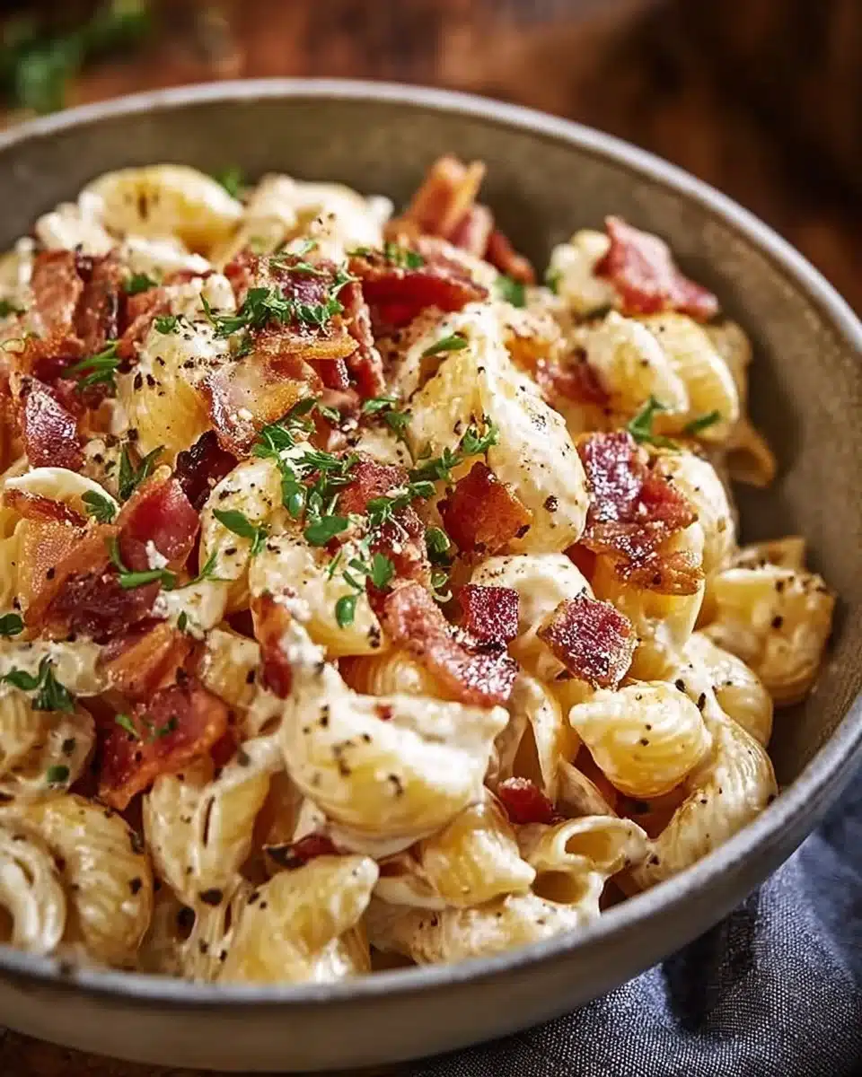 Creamy Bacon Cheddar Ranch Pasta Salad for Summer Fun