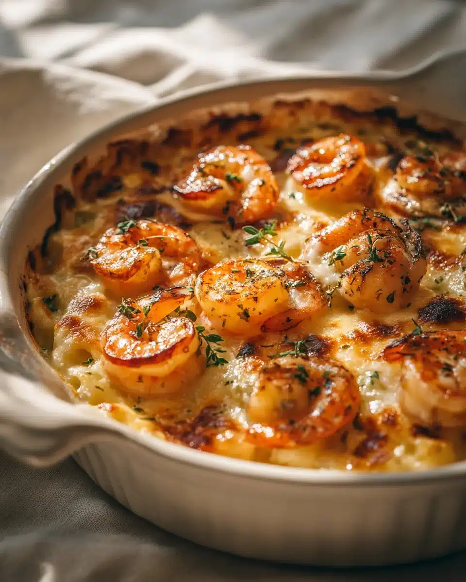 Creamy Shrimp Scampi Pasta Bake