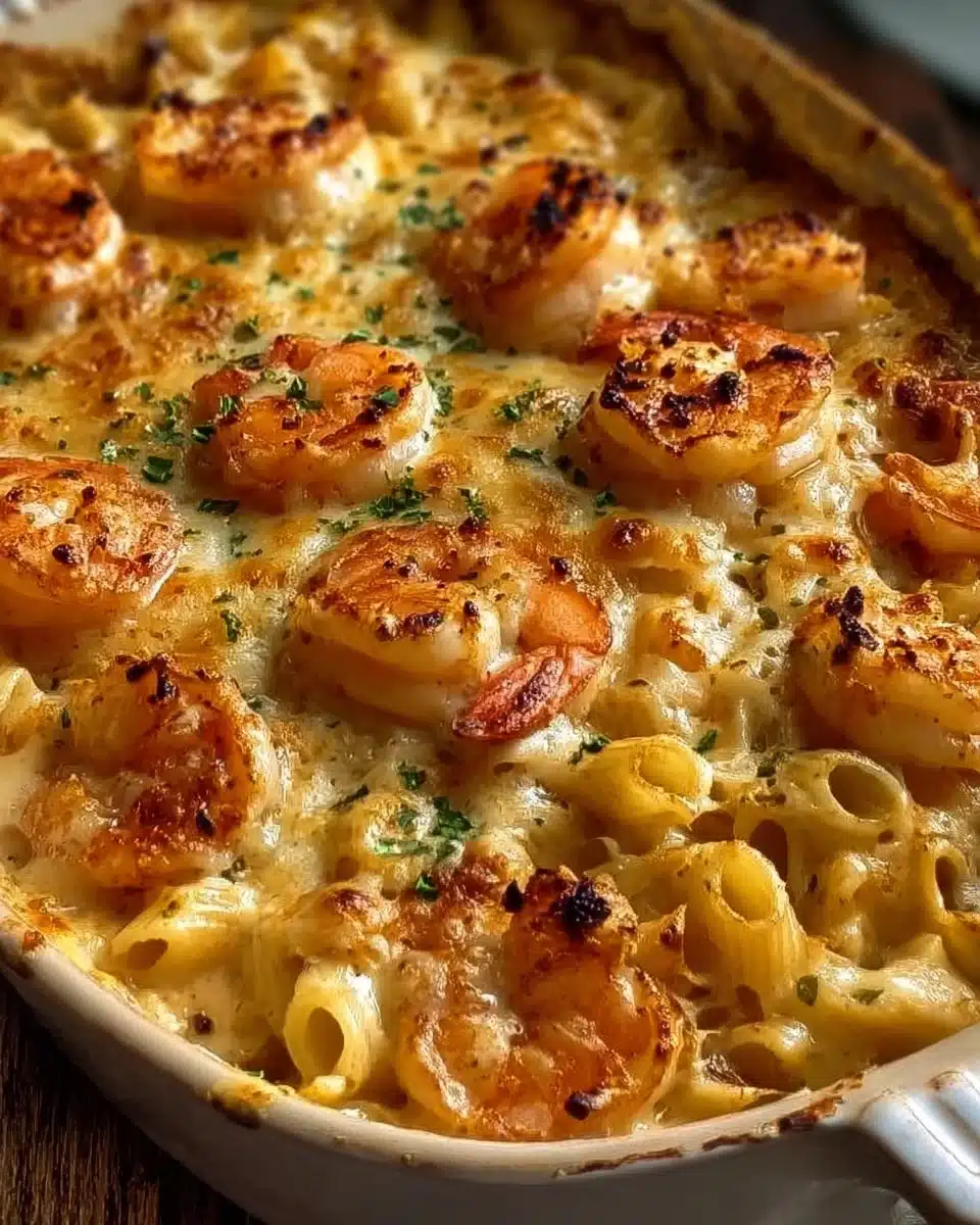 Creamy Shrimp Scampi Pasta Bake