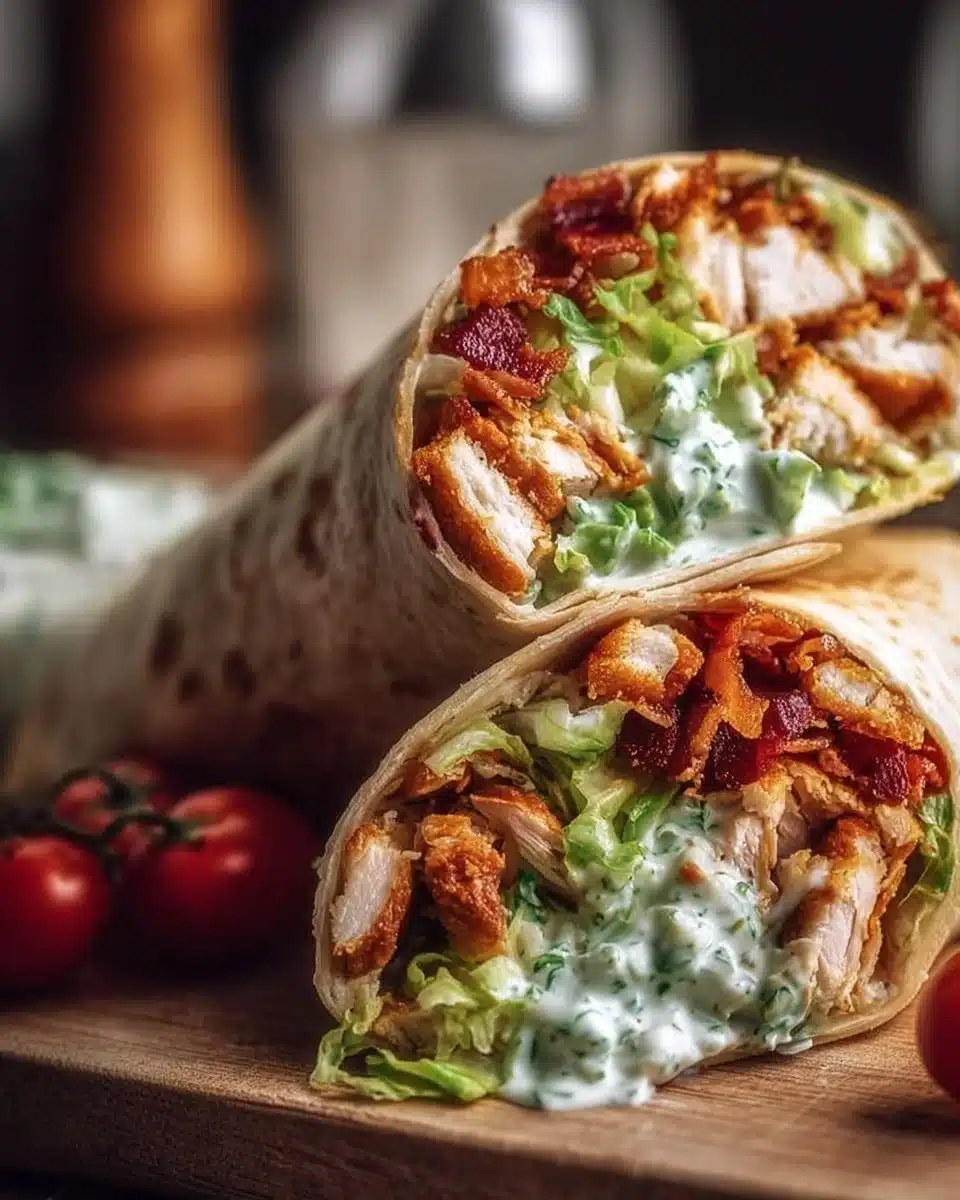 Crispy Chicken Bacon Ranch Wraps Recipe