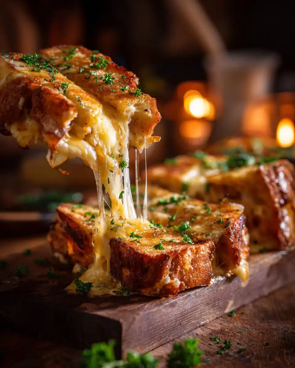 Garlic Bread Grilled Cheese