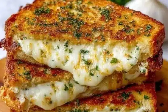 Garlic Bread Grilled Cheese
