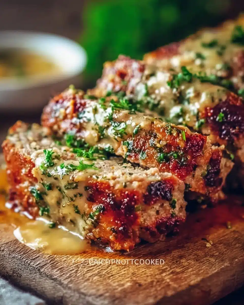 Garlic Parmesan Chicken Meatloaf