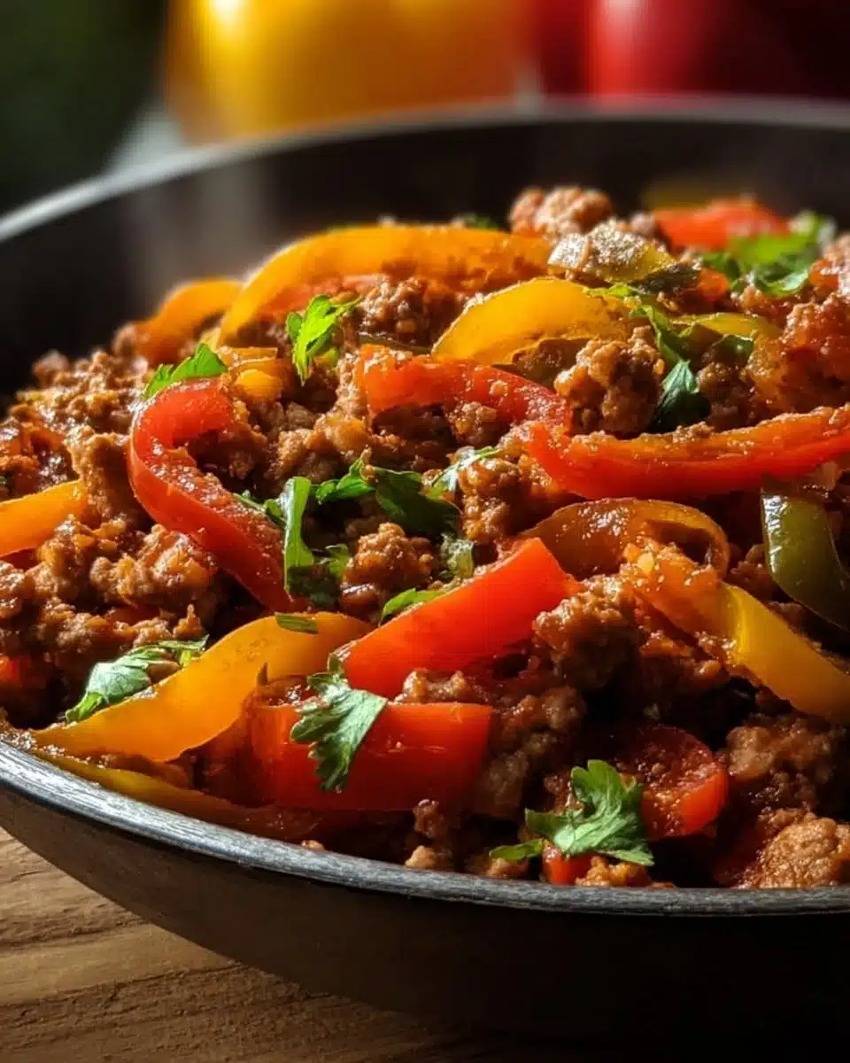 Ground Turkey and Peppers