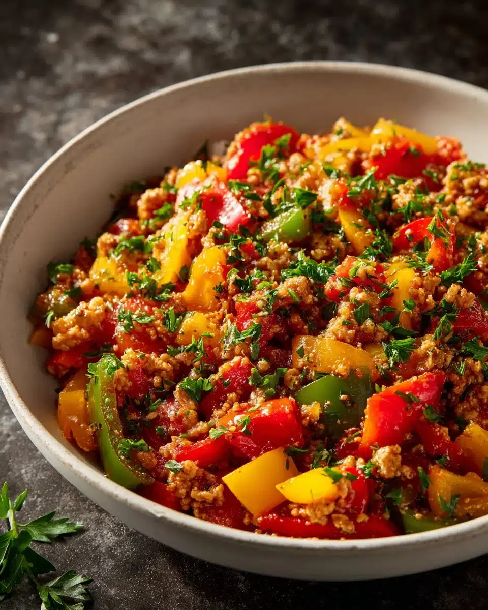 Ground Turkey and Peppers