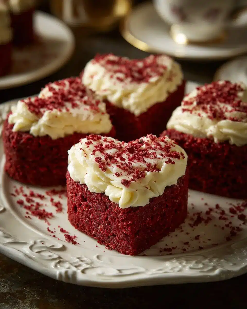 Heart-Shaped Red Velvet Mini Cakes