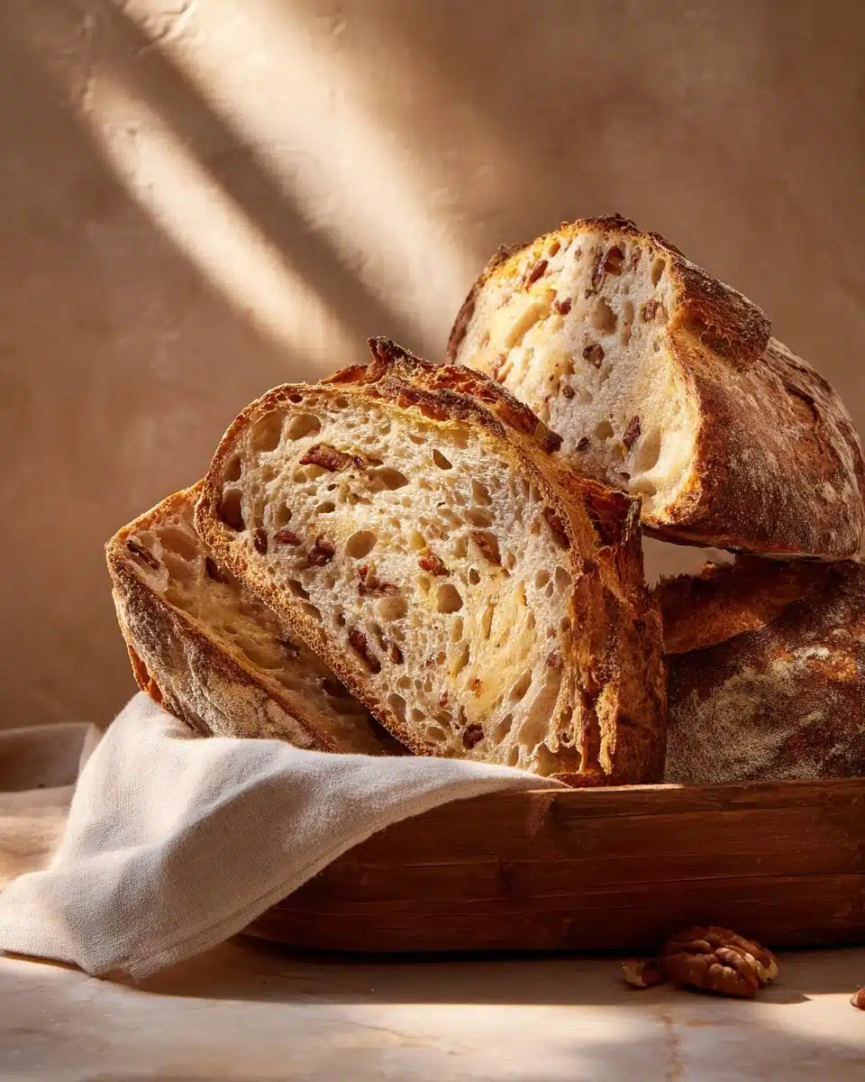 Savory Maple Pecan Sourdough Bread
