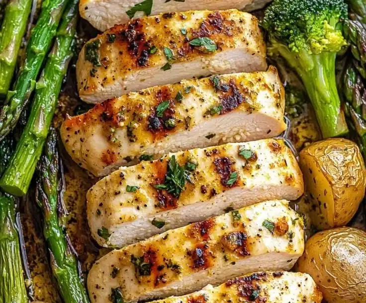 Sheet Pan Garlic Butter Chicken and Veggies