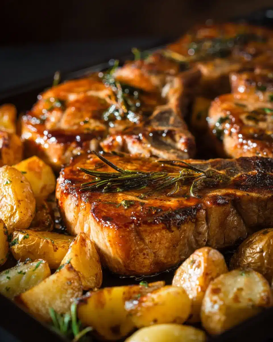 Sheet Pan Pork Chops and Potatoes