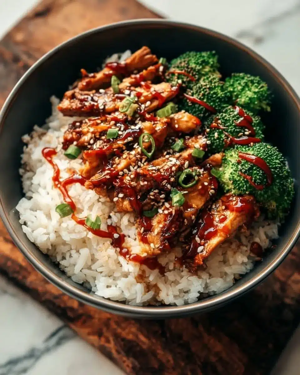 Sticky Chicken Rice Bowls